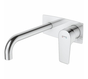 Monomando de lavabo empotrado caño 22 cm Cromado Koral